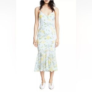 CINQ A SEPT Jolene Floral Silk Sleeveless Midi Dress